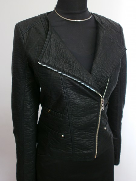 Dámska koženk.bunda - čierna - black - 2XL