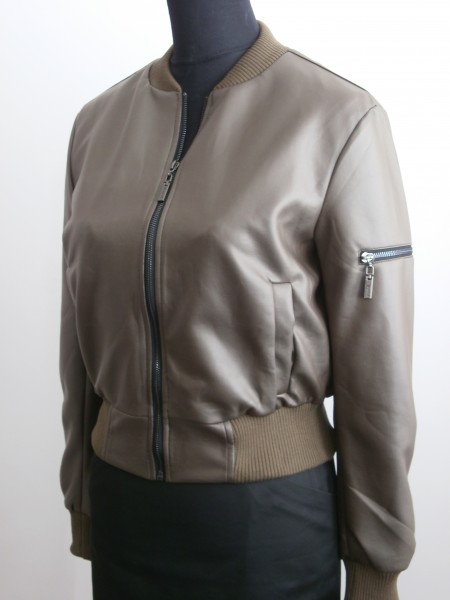 Dámska bunda bomber - zelená green olive - S