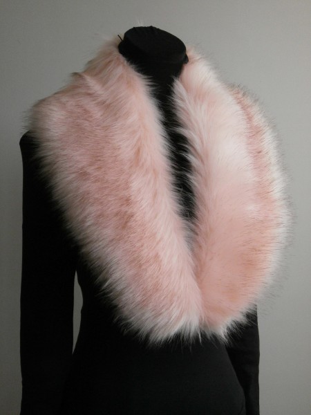 Kožušinový golier - Ružová svetlá . Light Pink